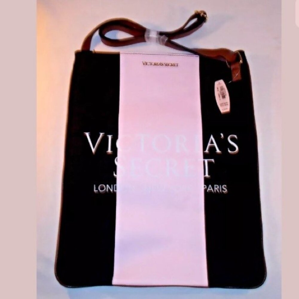 Victoria Secret Pink & Black Tote NWT
